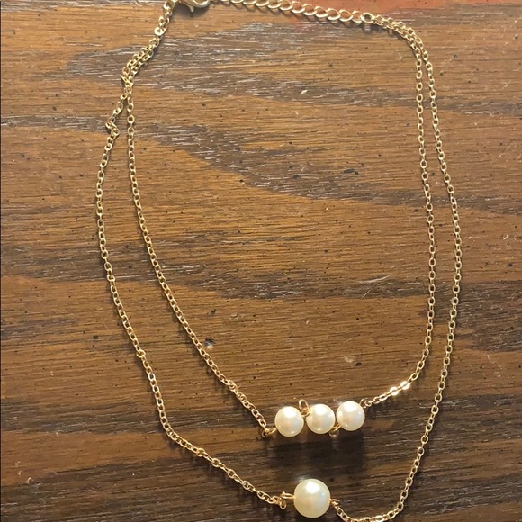 Perl gold necklace - Picture 2 of 2